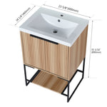 ZUN 24 Inch Freestanding Bathroom Vanity With Resin Basin,24x18, W99981917