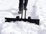 30" Heavy Duty Snow Shovel with Wheels, Garvee Adjustable Angle Height Ergonomic Handle, Sidewalk 36510011