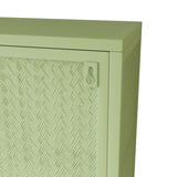 27.56"Glass Doors Modern Two-door Wall Cabinet with Featuring Three-tier Storage for Entryway Living W757135228
