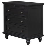 U_STYLE 3-Drawer Storage Wood Cabinet, End Table with Pull out Tray WF319367AAB