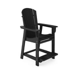 ZUN Black Adirondack Style Counter Chair – Stylish HDPE Poly Lumber for Dining, Patio, and Garden B195P198788