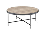 Bage Weathered Gray Oak & Metal Finish Coffee Table B2726P281462