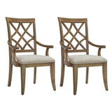 ZUN Wooden Arm Dining Chairs set of 2,Mid Century Retro Chairs Upholstered Chairs Comfor Kitchen Chairs W2582P205388