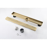 12 Inches Linear Shower Drain, Included Hair Strainer and Leveling Feet W2287P151580