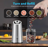 Electric Salt and Pepper Grinder Set, Saicefe USB Rechargeable Salt and Pepper Mill & Adjustable 13307612