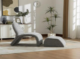 24.8 " Wide Modern Upholstered Armless Chair with Storage Ottoman, Chenille Accent Chair for Living W3098P451469
