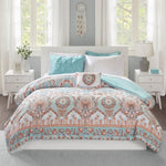 ZUN Twin Boho Comforter Set with Bed Sheets B03595867