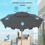 ZUN Outdoor beach umbrella/Sun Umbrella （Prohibited by WalMart） 07598595