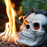 Fire Pit Demon Skull Gas Log for Ventless & Vent Free, Propane, Gel, Ethanol, Electric, Outdoor 16559452