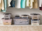 5.8 Qt. Plastic Storage Bins with Lids, Stackable Storage Containers, Totes, 12 Pack 48023666