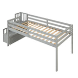 Loft bed with staircase , Grey W50443250