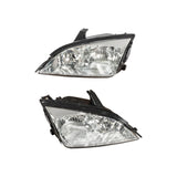 ZUN 2pcs Front Left Right Car Headlights for Ford Focus Models Only 2005-2007 Chrome Housing & Clear 16264582