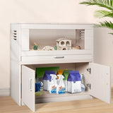 Guinea Pig Cages, Hamster Cage Wood with Independent Storage Cabinet, House for Rat Chinchilla with W1850P168632