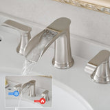 Bathroom Faucets for Sink 3 Hole Brushed Nickel 8 inch Widespread Bathroom Sink Faucet with Pop Up W1932P182000