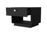 Black 1-Drawer Nightstand B062P175090