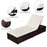 ZUN Oshion Outdoor Leisure Rattan Furniture Pool Bed / Chaise -Brown 23911533