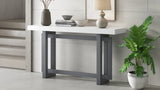 U_STYLE Contemporary Console Table with Wood Top, Extra Long Entryway Table for Entryway, Hallway, N711P230809M