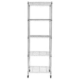 5-Tier NSF Heavy Duty Adjustable Storage Metal Rack with Wheels & Shelf Liners Ideal for Garage, 27377485