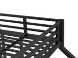 Metal Twin XL over Queen Bunk Bed for Teens and Adults,Noise Reduced/No Box Spring Needed, Black W1580P243343