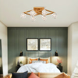 6-Light Crystal Ceiling Light for Dining Room, Modern Ceiling Lamp with Light Fixture For Entryway, W1592P251110