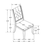 Set of 2 Cream Fabric Upholstered Dining Chairs, Barley Brown B016P225438