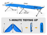 Portable Folding Camping Cot with Carrying Bag Army Blue 48905748