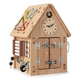 Playhouse Multi-purpose Busy House with Sensory Games and Interior Storage Space Games 09225353