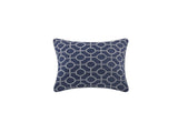 4 Piece Jacquard Quilt Set with Throw Pillow Navy Full/Queen B03597587