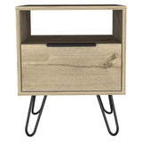 Light Oak 1-Shelf 1-Drawer Nightstand B06280480