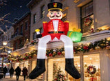 8.7 FT Lighted Inflatable Christmas Nutcracker Yard Decoration with Built-in LED Lights, Blow Up 36971485