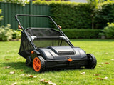 21" Push Lawn Sweeper with 2 Brushes, Heavy Duty Steel & Plastic Wheels, 3.5 cu. ft. Leaf Collector 87169589