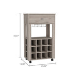 Ambler 1-Drawer 12-Bottle Wine Cabinet Light Grey B06279975