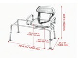 330 lbs Sliding Shower Chair, Tub Transfer Bench for Bathtub Swivel Seat, Padded Shower Bench 96387112