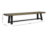 Acacia Outdoor Bench,Sandblast Gray Finish and Black,set of 2 63086.00GRY