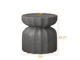 13" Modern Outdoor and Indoor Waterproof Coffee Table and Side Table Set, Durable MgO Cement Design, W757P332043