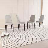 A set of 4 dining chair, modern style chair made of high-quality PU Leather fabric with thick soft 41930803