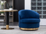 Wania Contemporary Velvet Swivel Chair, Blue T2574P164523