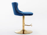 Furniture,Golden Swivel Velvetstools Adjusatble Seat Height from 25-33 Inch, Modern Upholstered 02776473