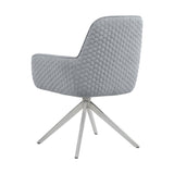 Fabric Upholstered Swivel Dining Arm Chair, Light Grey B016P224457