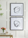 Set of 2 Modern Abstract Wall Art, Square Framed Wall Art, 31.5" x 31.5" W2078130287