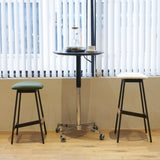 ZUN Movable Adjustable Bar Table Pub Table 360 Swivel Counter Bar Height Aluminum Star Base Movable for 99056650