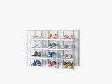 White, Big Size, 12PCS, 36*28*21cm, Shoe Box, Plastic Mesh, Freely Combinable 41598529