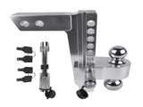 Adjustable Trailer Hitch Fits 2" Receiver, 10" Drop/Rise 12500 LBS GTW 2" & 2-5/16" Dual Ball with 97458789