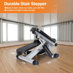 ZUN Steppers for Exercise, Mini Stair Stepper with Resistance Bands at Home Workout Equipment with 19422665