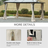 ZUN Universal Gazebo Sidewallt Coffee-AS （Prohibited by WalMart） 42899306