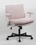 Cross-Legged Friendly Office Chair with Criss Cross Frame, Rolling Casters & Fold-Down Arms, 95051555