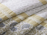 9 Piece Cotton Percale Comforter Set Yellow Queen B03597196