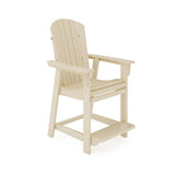 ZUN Adirondack Style Counter Chair – Stylish HDPE Poly Lumber for Dining, Patio, and Garden Comfort B195P198790