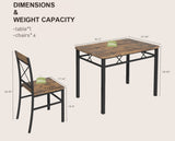 Dining Table Set for 4, Wood Kitchen Table with Chairs Dinning Table Set for Kitchen & Dining Room, 53776842
