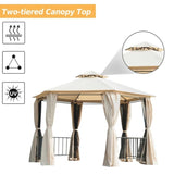 13ft x 13ft Patio Gazebo-Beige-AS 79825695